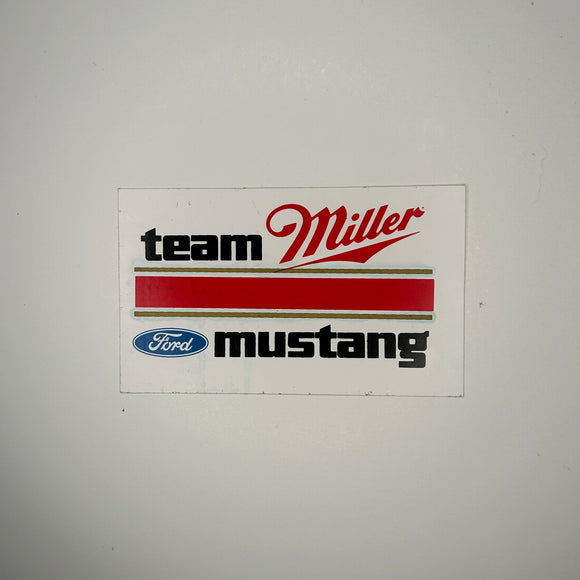 Original Team Miller Ford Mustang Decal