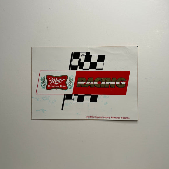 Original Miller Racing Decal