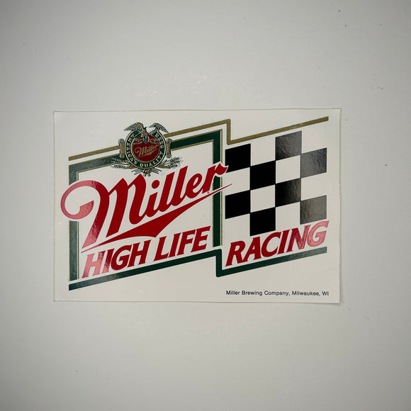 Original Miller High Life Racing Decal