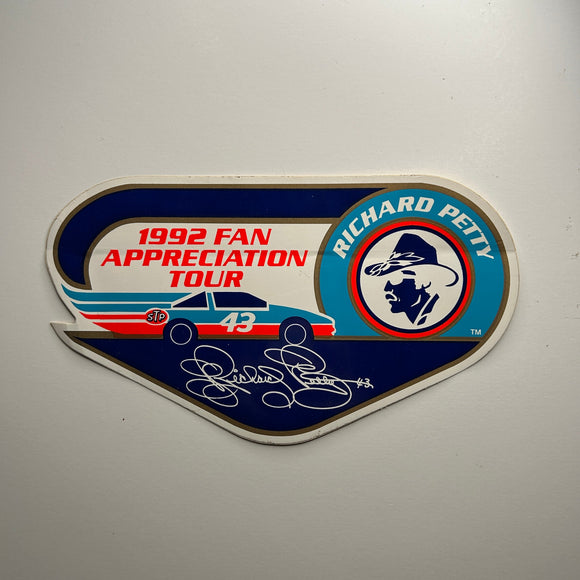 Original 1992 Fan Appreciation Tour Richard Petty Decal