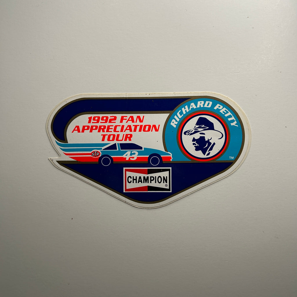 Original 1992 Fan Appreciation Tour Richard Petty Decal