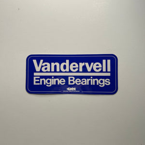 Original Vandervell Engine Bearings Decal