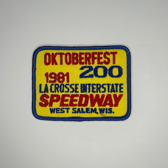 Original Oktoberfest 200 1981 LA Crosse Interstate Speedway Patch