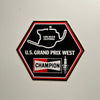 Original U.S. Grand Prix West Champion Decal