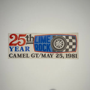 Original 25th Year Lime Rock Camel GT May 25th 1981 Decal