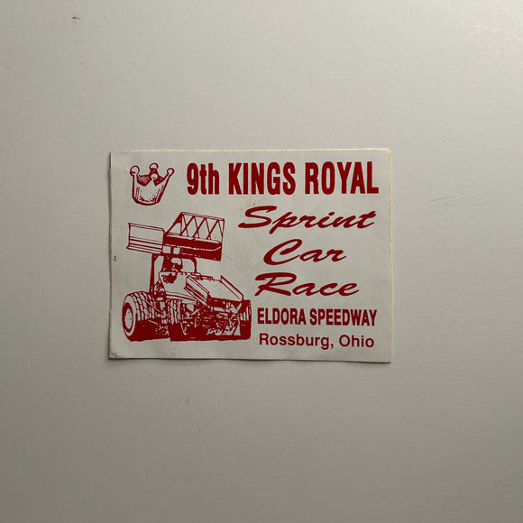 Original 9th Kings Royal Spring Car Race Decal