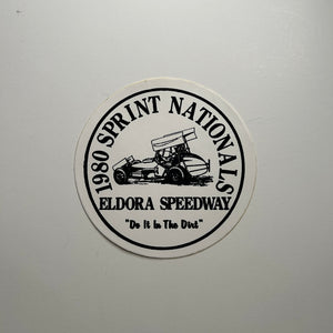 Original 1980 Sprint Nationals Eldora Speedway Decal