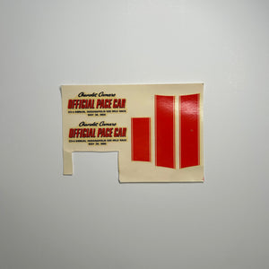 Original 53rd Annual Indy 500 Mile Race Official Pace Car Decal