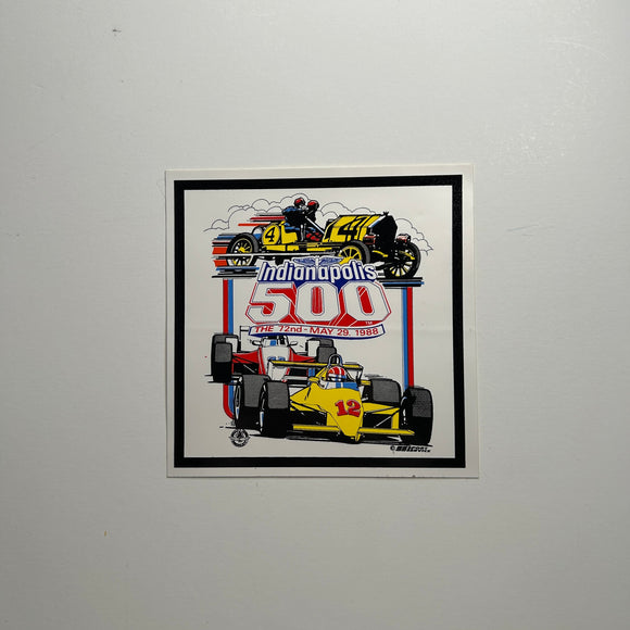 Original Indianapolis 500 May 29th, 1988, Decal