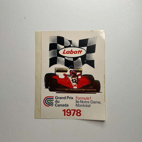 Original Grand Prix du Canada Formula 1 Notre-Dame, Montreal 1978