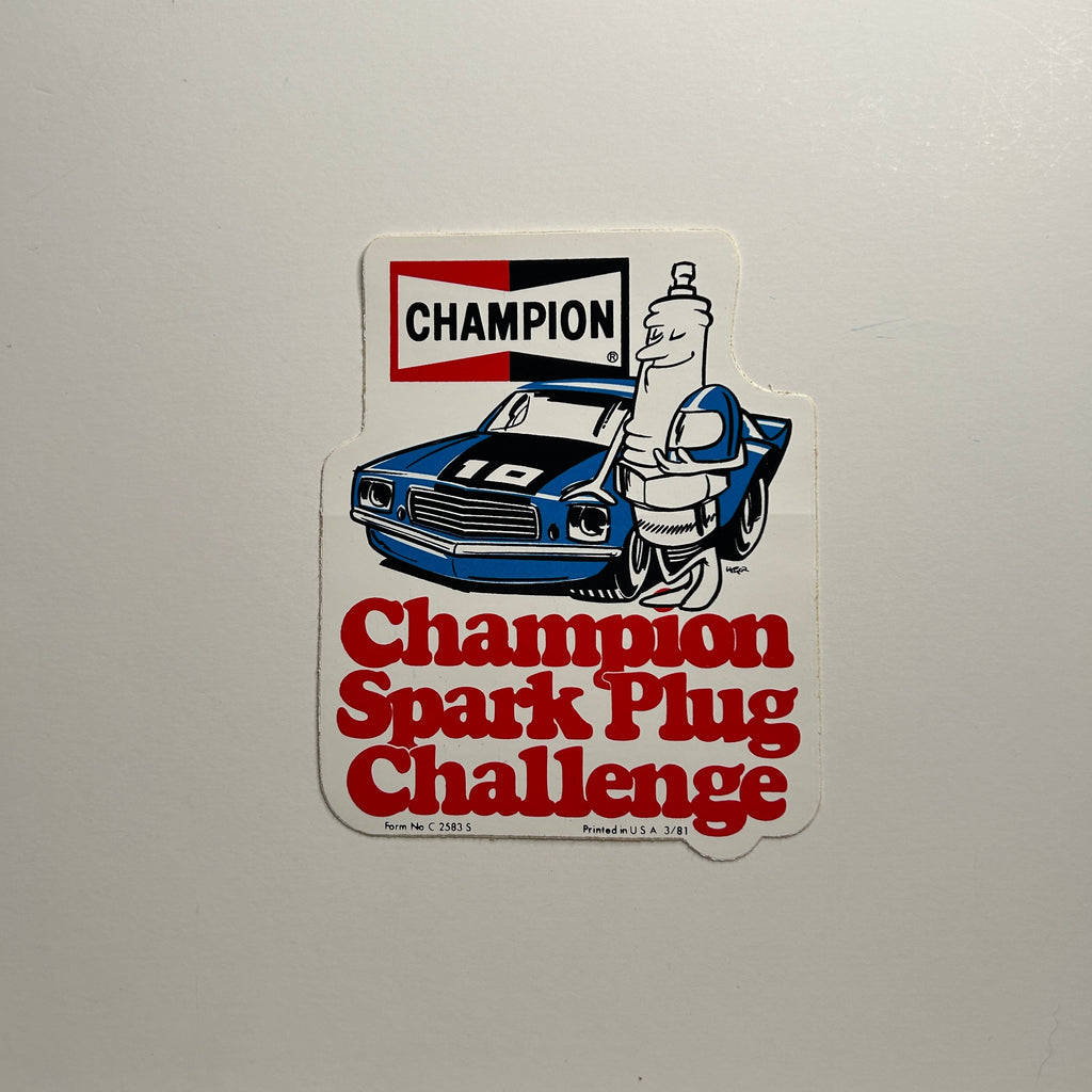 Original Champion Spark Plug Challenge Decal