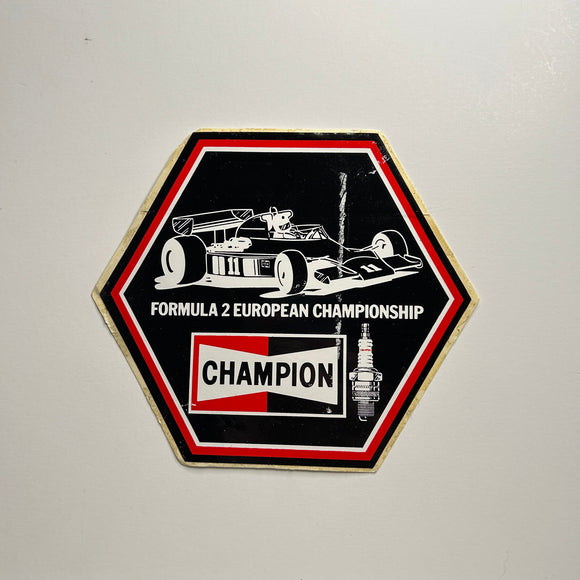 Original Formula 2 European Championship Champion Decal