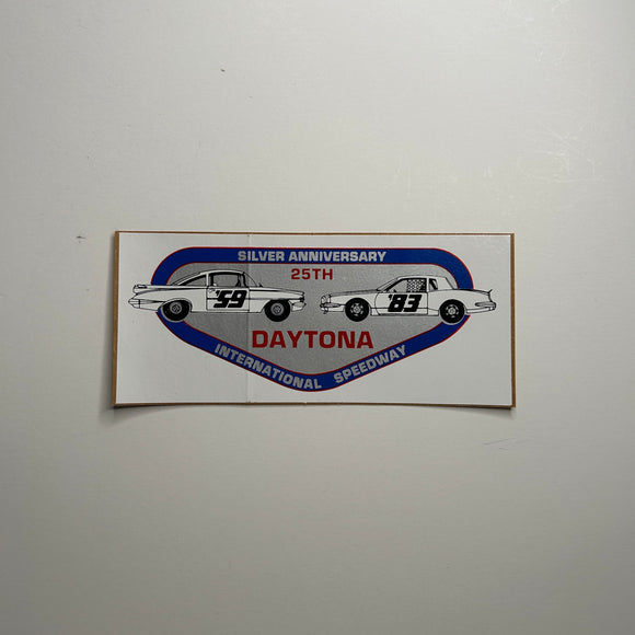 Original Daytona International Speedway 25th Anniversary 1983 Decal with fold