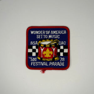 Original Wonder of America Set to Music 1978 Festival Parade Patch