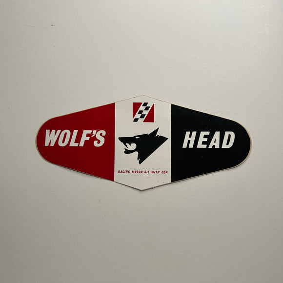 Original Wolf's Head Racing Motor Oil Decal