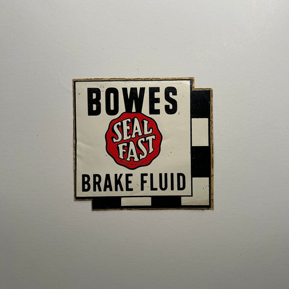 Original Bowes Seal Fast Brake Fluid Decal