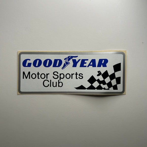 Original Goodyear Motor Sports Club Decal