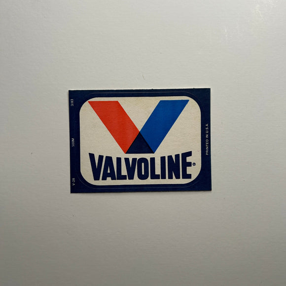 Original Valvoline Decal Rectangle