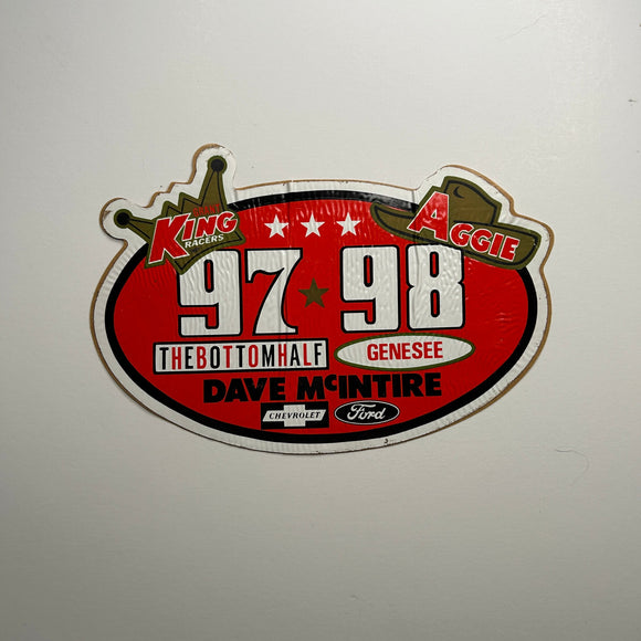 Original Dave McIntire King 97 Aggie 98 Decal