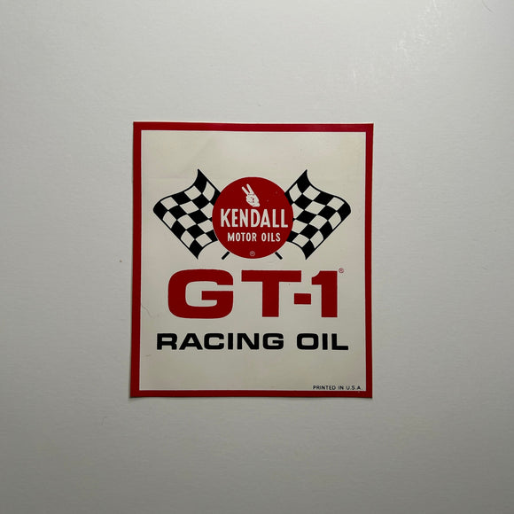 Original Kendall Motor Oil GT-1 Racing Oil Decal