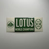 Original Lotus World Champions Decal