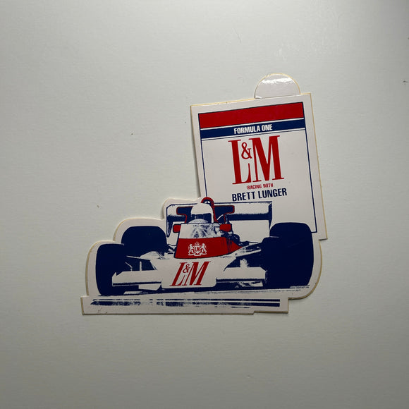 Original Brett Lunger L&M Formula 1 Decal