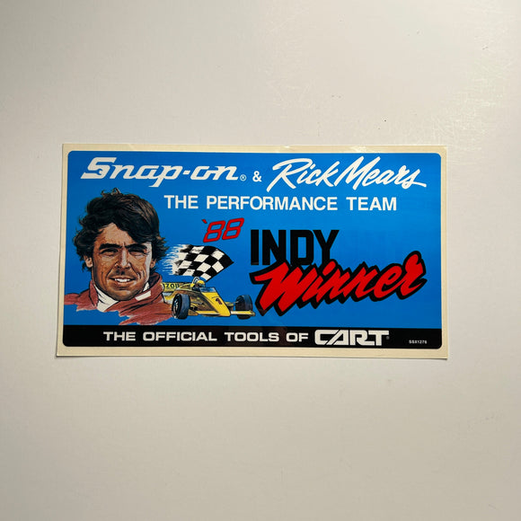 Original Rick Mears 1988 Indy Winner Decal