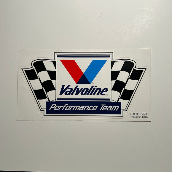 Original Valvoline Performance Team Decal