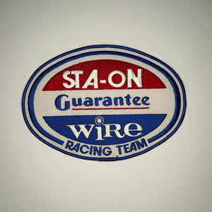 Original Sta-On Guarantee Wire Racing Team Patch