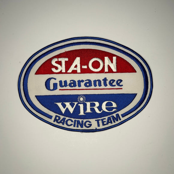 Original Sta-On Guarantee Wire Racing Team Patch