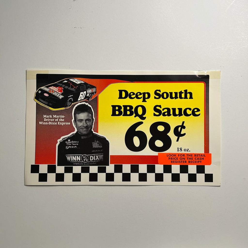 Original Deep South BBQ Sauce Mark Martin Decal