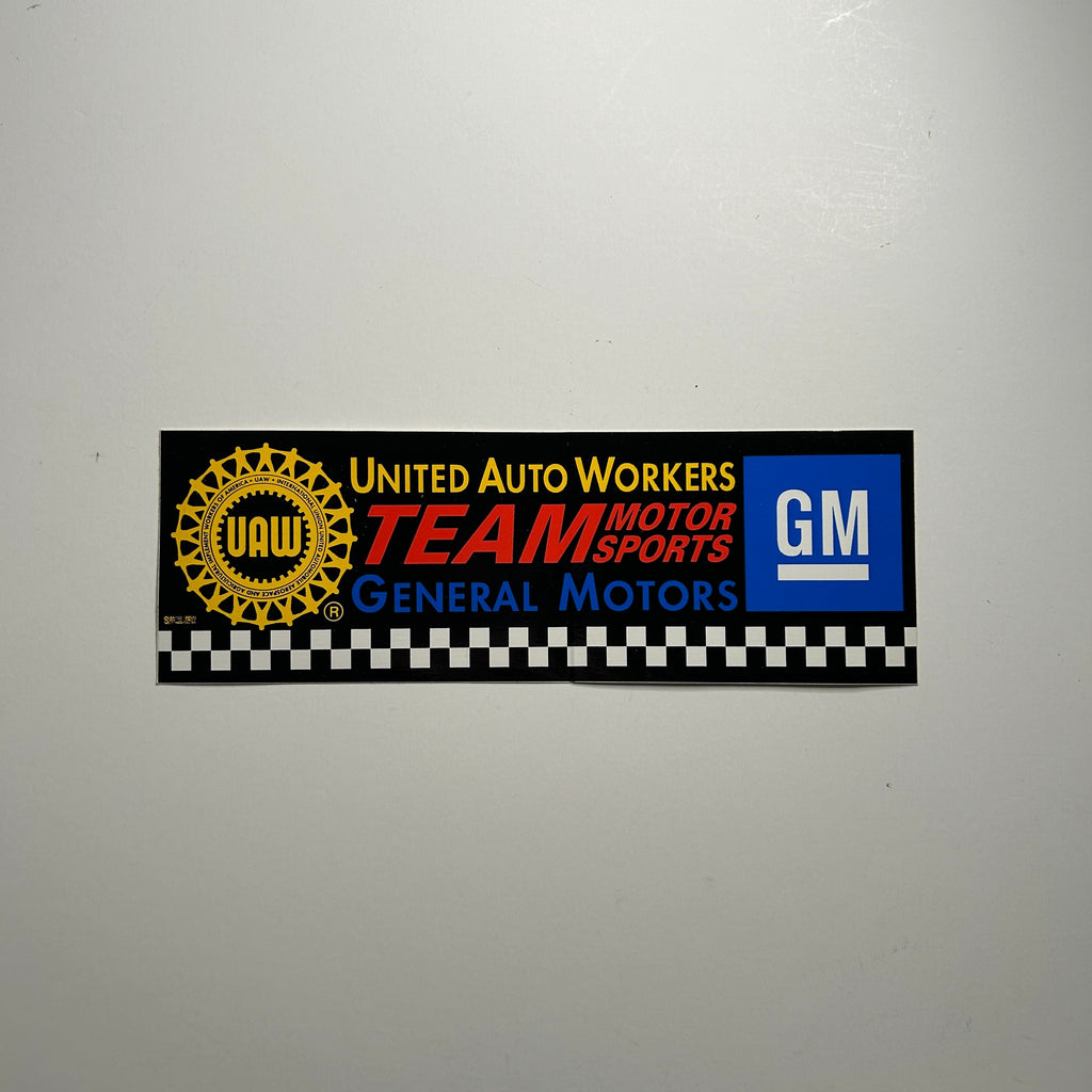 Original GM United Auto Workers Team Motor Racing Decal