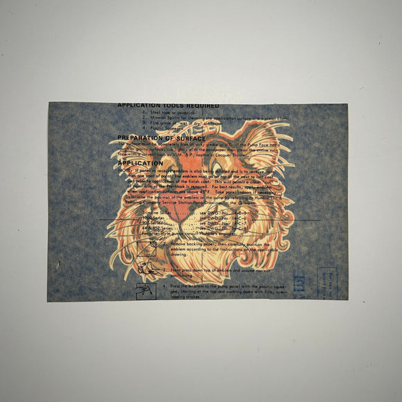 Original Esso Tiger Decal