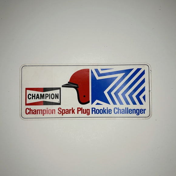 Original Champion Spark Plug Rookie Challenger Decal