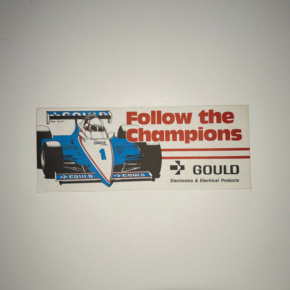 Original Follow the Champions Gould Decal