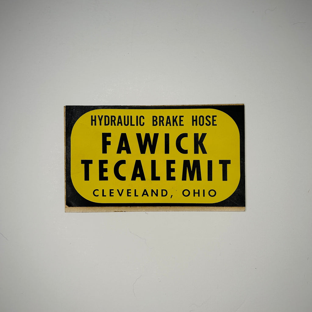 Original Hydraulic Brake Hose Fawick Tecalemit Decal