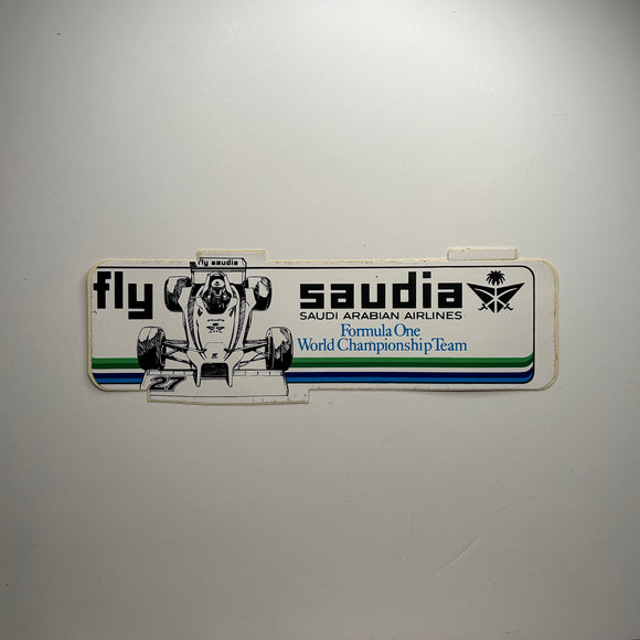 Original Fly Saudia Arabian Airlines Decal