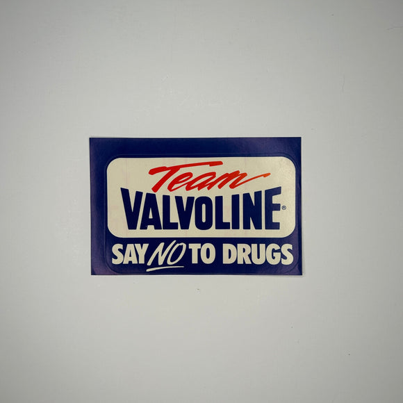 Original Team Valvoline Say No to Drugs Decal