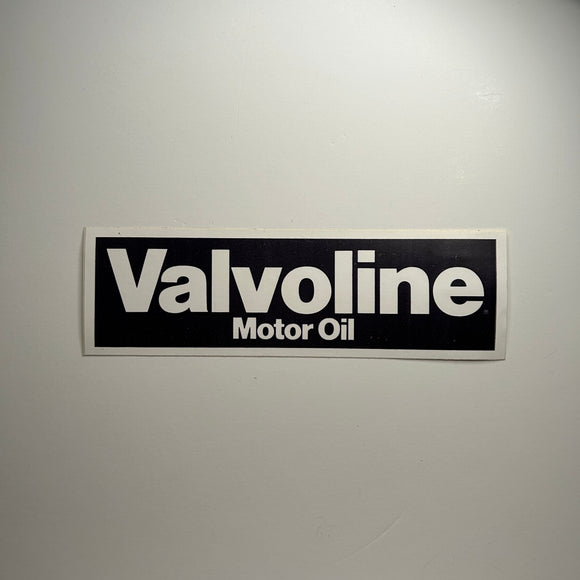 Original Valvoline Motor Oil Decal Recatngle