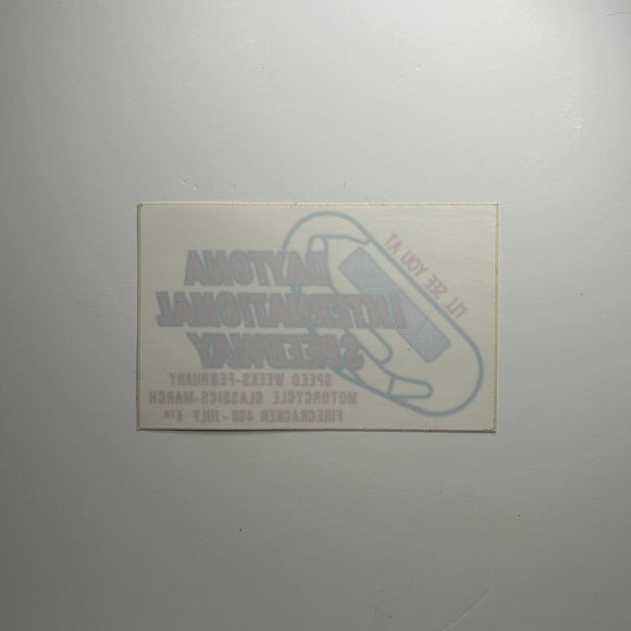 Original Daytona Speedweeks/Motorcycle/Firecracker 400 July 4th Reversed Decal