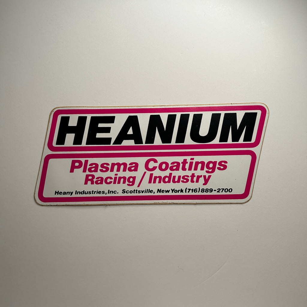 Original Heanium Plasma Coatings Racing Industry Decal