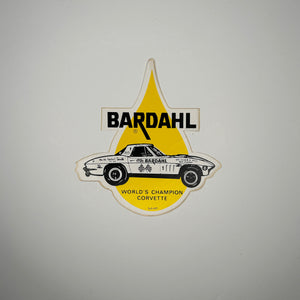 Original Bardahl World's Champion Corvette Decal