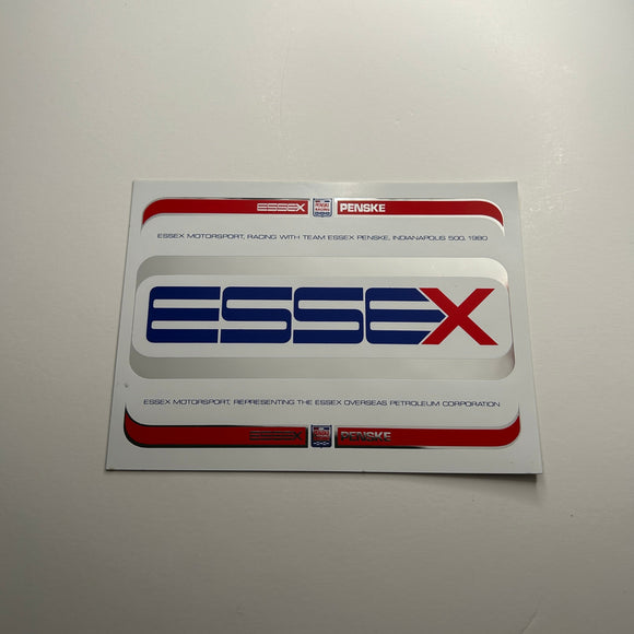 Original 1980 Penske Essex Reflective Decal