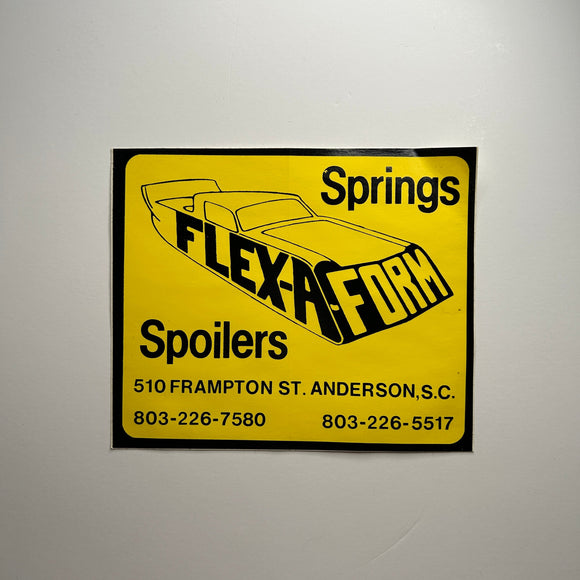 Original Flex-A-Form Springs Spoilers Decal