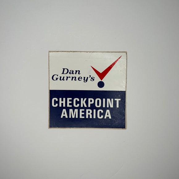 Original Dan Gurney's Checkpoint America Decal