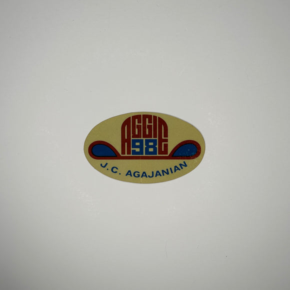 Original J.C. Agajanian Aggie 98 Decal