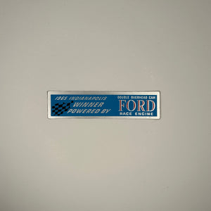 Original 1965 Indianapolis Winner Powered by Ford Metallic Decal