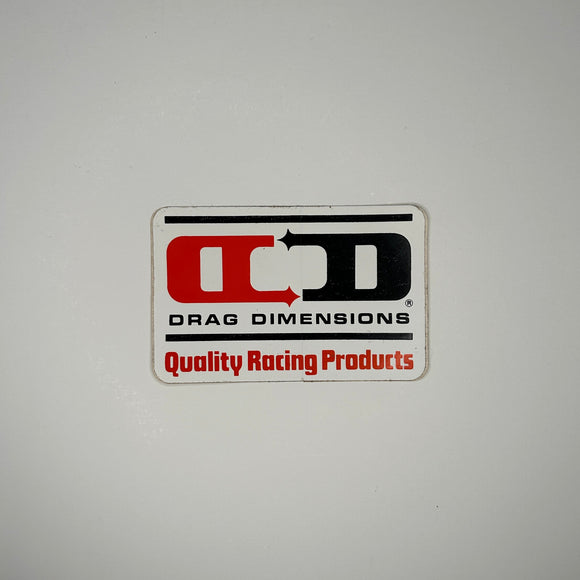 Original Drag Dimensions Quality Racing Products Decal