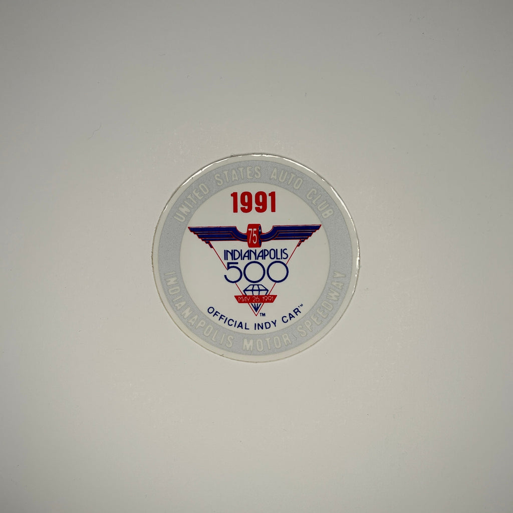 Original USAC United States Auto Club 1991 Indy 500 Mile Race Circle Decal