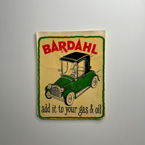 Original Bardahl Gas & Oil Waterslide Decal